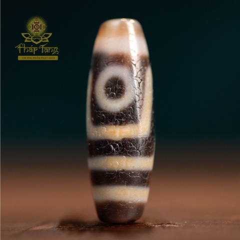 Dzi 2 Mắt Same Old Thân Dầu Móng Rồng (Tibet) 3.5cm - Dzi Tình Duyên