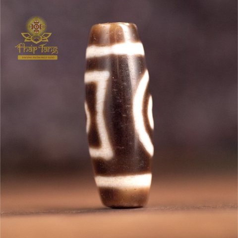 Dzi Thiên Địa Kép Nepal - Biểu Tượng "Trời Tròn Đất Vuông", Cân Bằng Âm Dương