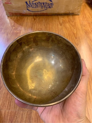 CHUÔNG XOAY TIBET 13CM MÀU VÀNG