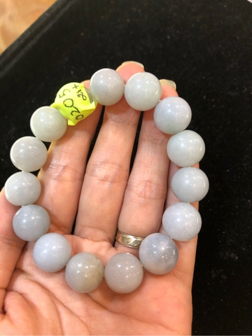 Vòng Tay Phỉ Thúy 13 Ly Tròn Nếp Băng