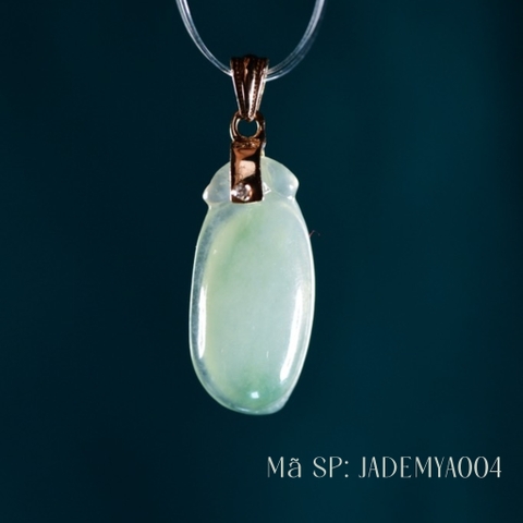 Mặt Dây Chuyền Oval - Ngọc Bích Hình Quả Lê - Vàng 10k