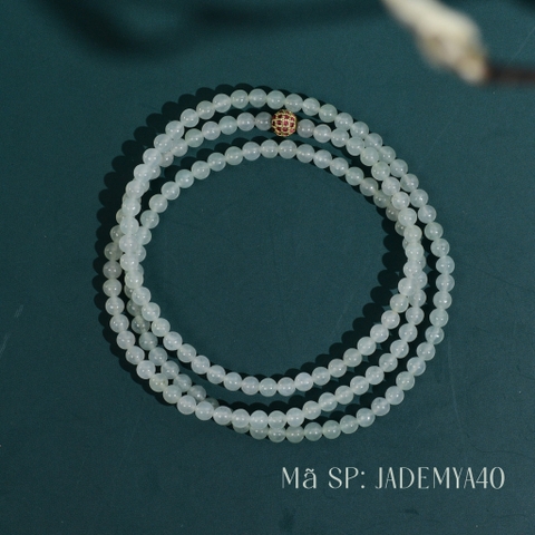 TP Vòng Cổ Ngọc Phỉ Thuý Xanh Thuỷ Hoa Bay