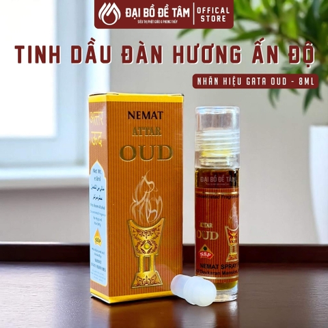 Tinh Dầu Đàn Hương Ấn Độ Gata Oud 8ml – Dạng Lăn Tiện Dụng, Lan Tỏa An Yên