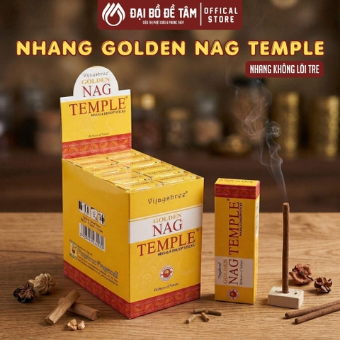 Nhang Dhoop Ấn Độ Golden Nag Temple – Không Lõi Tre – 100% Thảo Mộc – Vijayshree