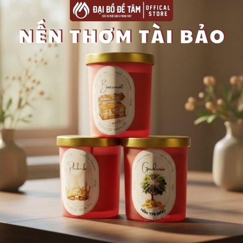 Nến Thơm Tài Bảo Scent Of Wealth Đại Bồ Đề Tâm Cao Cấp (160g) - Nến Sáp Tự Nhiên Thư Giãn, Phong Thủy, Quà Tặng Ý Nghĩa
