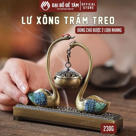 Lư Xông Trầm Dạng Treo Cặp Thiên Nga