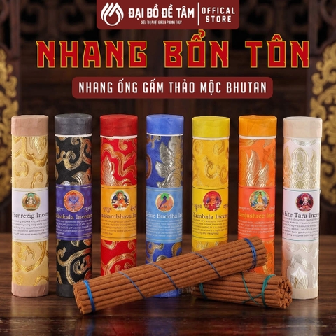 Nhang Bổn Tôn Tây Tạng Handmade Ống Gấm Cao Cấp