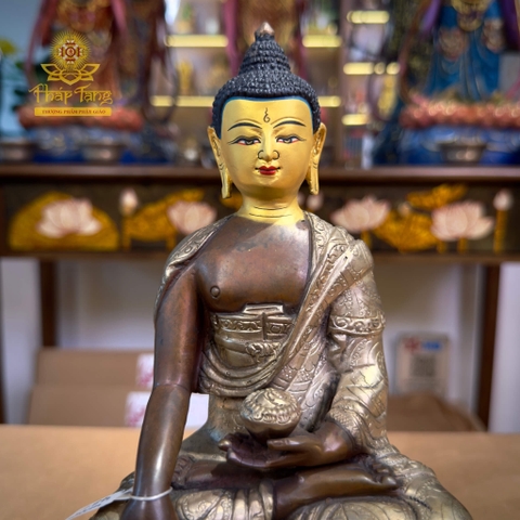 Thánh Tượng Bổn Sư Thích Ca Mâu Ni Phật Đồng Nepal 22cm