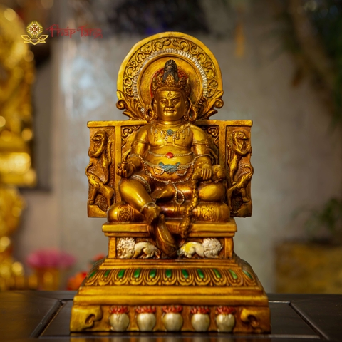 BỒ TÁT HOÀNG THẦN TÀI ĐỒNG PHÁP LAM CAO 27,5CM