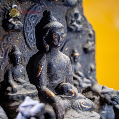 TƯỢNG PHẬT THÍCH CA MÂU NI GỖ XƯA NEPAL 40CM