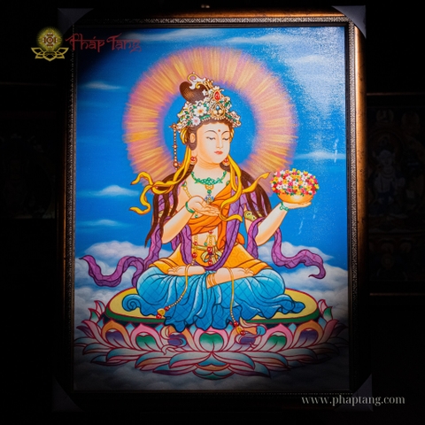 TRANH SƠN DẦU VẼ TAY BỒ TÁT KIÊN LAO ĐỊA THẦN