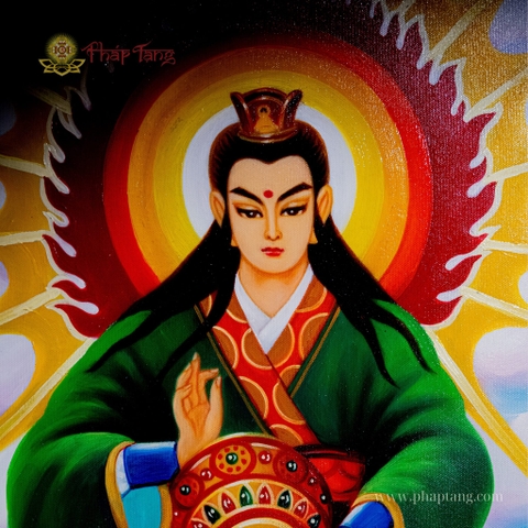 TRANH SƠN DẦU BỒ TÁT TỲ SA MÔN THIÊN VƯƠNG