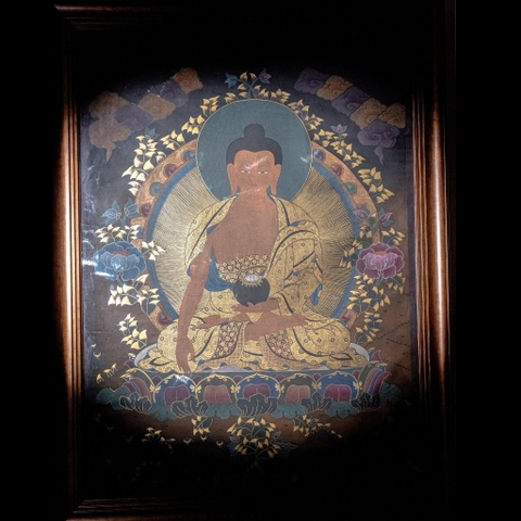 THANGKA ĐỨC BỔN SƯ THÍCH CA 20-30 NĂM SƯU TẦM 110x143CM