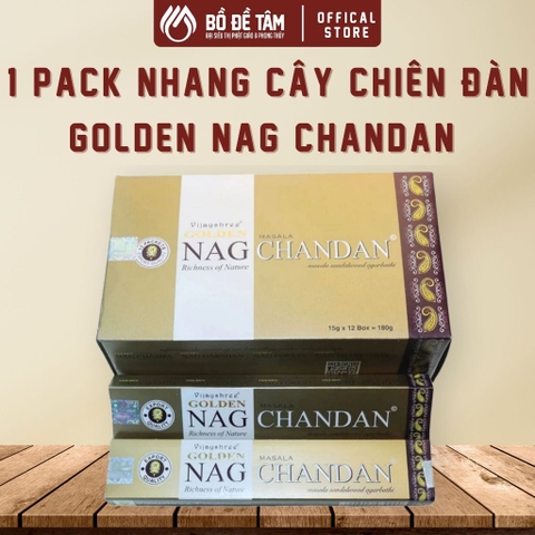 [12 Hộp] Nhang Nag Chandan Golden Ấn Độ Thanh Tẩy Không Khí | Siêu Thị Bồ Đề Tâm