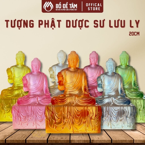 Tượng Phật Dược Sư Lưu Ly Nhiều Màu (Composite)