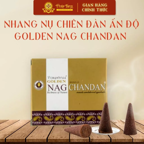 Nhang Nụ Tinh Dầu Gỗ Chiên Đàn Ấn Độ Golden Nag Chandan Masala | PHÁP TẠNG