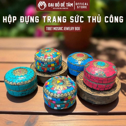 Bộ Hộp Đựng Trang Sức Thủ Công Tây Tạng 3 Trong 1 – Vật Dẫn Năng Lượng Himalaya