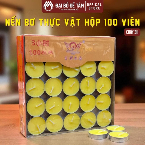 Nến Bơ Cúng Dường Hộp 100 Viên Cháy 3H | Siêu Thị Đại Bồ Đề Tâm