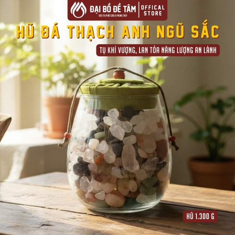 Hũ đá thạch anh ngũ sắc – Biểu Tượng Tụ Khí Vượng, Lan Tỏa Năng Lượng An Lành