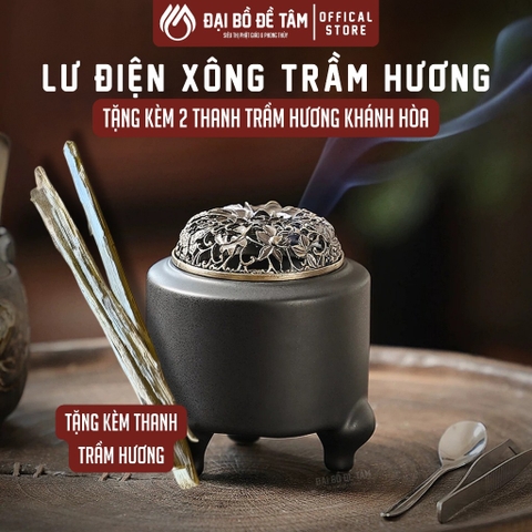 [TẶNG 2 THANH TRẦM] Lư Xông Trầm Điện Gốm – Hiện đại trong hình tướng, cổ điển trong tâm hương
