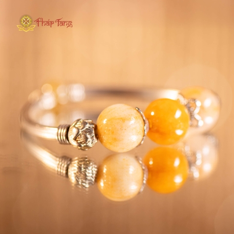 VÒNG TAY 3 NGỌC JADE ĐẬU 12li MIX CHARM BẠC 925
