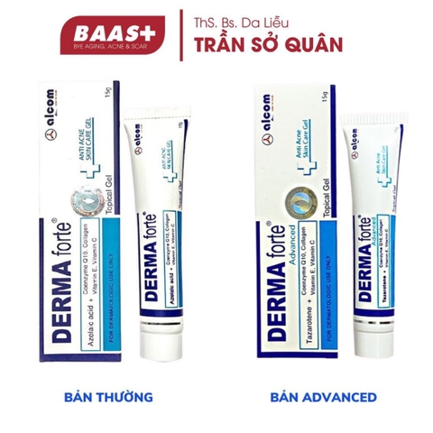 GEL Hỗ Trợ Làm Mờ Sẹo, Ngừa Thâm, Ngừa Tái Phát Mụn, Sạch Bã Nhờn (Bản Thường) - DERMA-FORTE (15g)