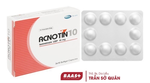 ACNOTIN10mg (3vĩ x 10v/Hộp) - Isotretinoin USP 10mg