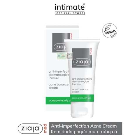 ZIAJA Kem Ngừa Mụn Trứng Cá - MED ANTI-IMPERFECTIONS DERMATOLOGICAL FORMULA ACNE BALANCE CREAM (50ml)
