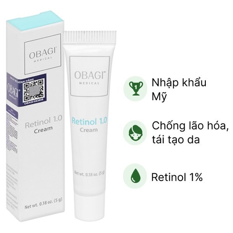 OBAGI Kem Dưỡng Ẩm & Làm Giảm Nếp Nhăn - RETINOL 1.0 CREAM (5g)