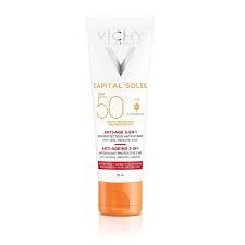 VICHY Kem Chống Nắng Chống Lão Hóa - CAPITAL SOLEIL ANTI- AGEING 3IN1 SPF50+ (50ml)