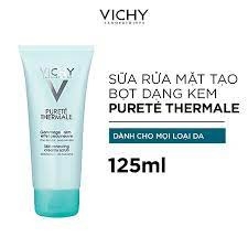 VICHY Sữa Rửa Mặt Tạo Bọt Chống Ô Nhiễm - PURETÉ THERMALE HYDRATING AND CLEANSING FOAMING CREAM (125ml)