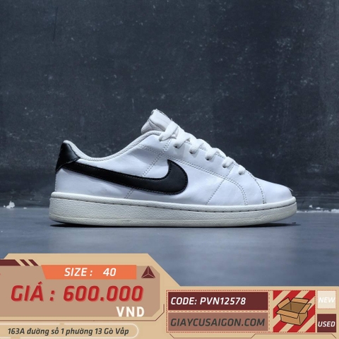 2hand giày NIKE COURT ROYALE 2 BLACK WHITE CQ9246 100 SIZE 40 pvn12578