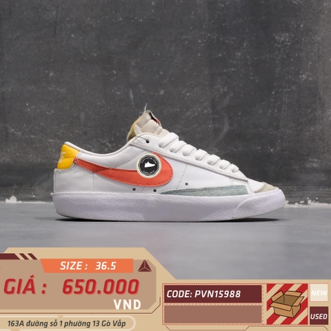 Giày 2hand Blazer Low 77 White Orange Lifestyle DC4769-105 SIZE 36.5 PVN15988