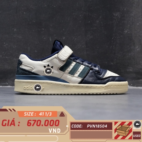 ADIDAS FORUM 84 LOW 'WHITE DARK BLUE' – GX2162 – SIZE 41 1/3 – GIÀY 2HAND CHÍNH HÃNG