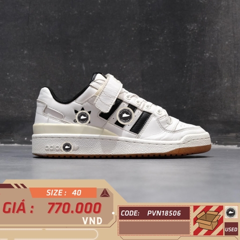ADIDAS ORIGINALS FORUM LOW 'CORE BLACK CLOUD WHITE GUM' G25813 SIZE 40 – Giày 2hand Chính Hãng PVN18506