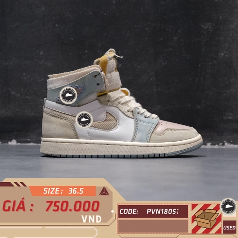 AIR JORDAN 1 HIGH ZOOM AIR CMFT 'PINK OXFORD PLUM FOG' SIZE 36.5 - GIÀY 2HAND CHÍNH HÃNG