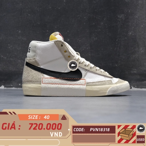 NIKE BLAZER MID '77 PRO CLUB 'REMASTERED – LIGHT BONE BLACK' – DQ7673-100 – GIÀY 2HAND CHÍNH HÃNG