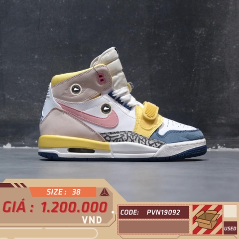 AIR JORDAN LEGACY 312 GS 'WHITE CORAL FRENCH BLUE' FD9909-161 SIZE 38 GIÀY 2HAND CHÍNH HÃNG