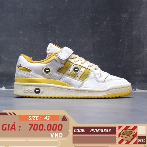 ADIDAS FORUM 84 LOW 'WHITE YELLOW' GX4537 SIZE 42 GIÀY 2HAND CHÍNH HÃNG