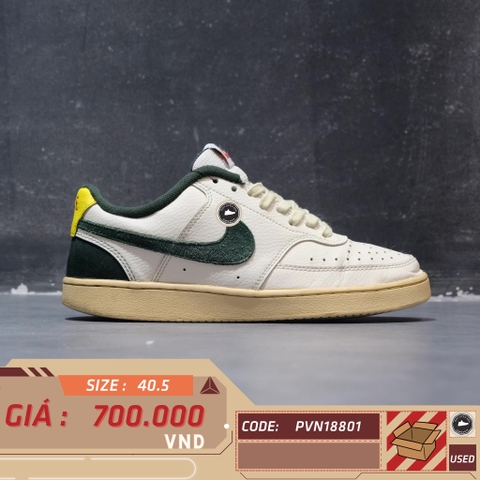 NIKE COURT VISION LOW 'SAIL PRO GREEN' FD0320-133 SIZE 40.5 GIÀY 2HAND