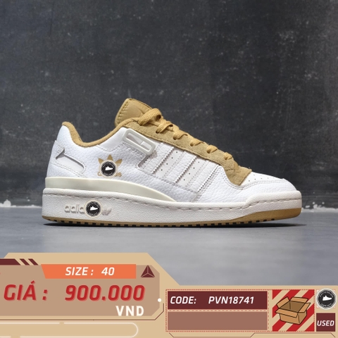 ADIDAS FORUM LOW WHITE BROWN GX9399 SIZE 40 GIÀY 2HAND CHÍNH HÃNG