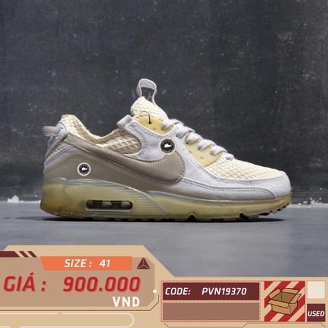 NIKE AIR MAX TERRASCAPE 90 'WHITE LIGHT IRON ORE' – DM0033‑100 – SIZE 41 GIÀY 2HAND CHÍNH HÃNG [PVN19271]