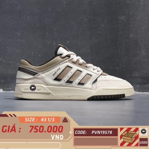 ADIDAS DROP STEP LOW 'WHITE / BROWN' HO3684 GIÀY 2HAND CHÍNH HÃNG [PVN19578]
