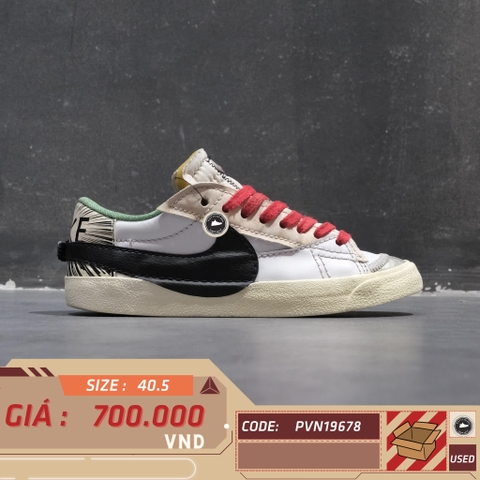 NIKE BLAZER LOW ’77 JUMBO MIGHTY SWOOSHERS DX6059-101 SIZE 40.5 GIÀY 2HAND CHÍNH HÃNG PVN19678