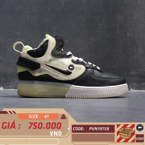 NIKE AIR FORCE 1 MID REACT “BLACK NEON” DQ1872-100 SIZE 41 GIÀY 2HAND CHÍNH HÃNG PVN19758