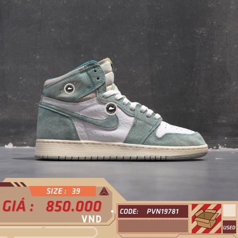 NIKE AIR JORDAN 1 RETRO HIGH OG GS ‘TURBO GREEN’ 575441-311 SIZE 39 GIÀY 2HAND CHÍNH HÃNG PVN19781