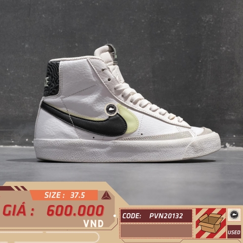 NIKE BLAZER MID ’77 SE DOUBLE SWOOSH DD1847-100 SIZE 37.5 GIÀY 2HAND CHÍNH HÃNG PVN20132
