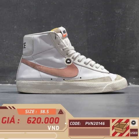 NIKE BLAZER MID ’77 VINTAGE ATOMIC PINK CZ1055-110 SIZE 38.5 GIÀY 2HAND CHÍNH HÃNG PVN20146