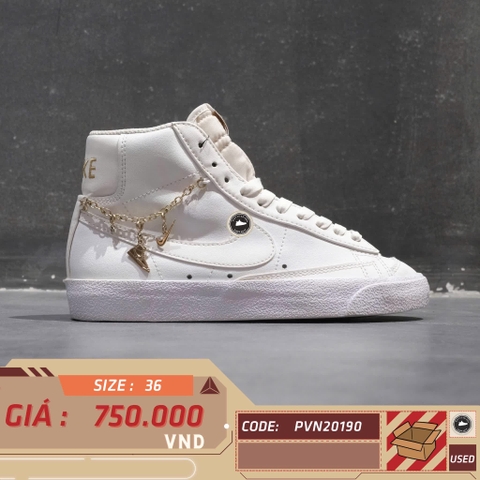 NIKE BLAZER MID ’77 LX WHITE PENDANTS DM0850-100 SIZE 36 GIÀY 2HAND CHÍNH HÃNG PVN20190