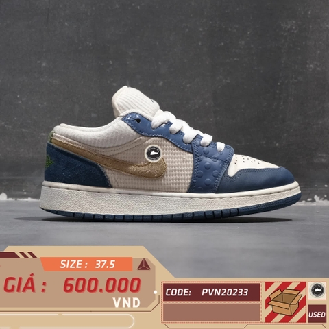 NIKE AIR JORDAN 1 GS LOW SE 'BLUE CHUTNEY' DR6960-400 SIZE 37.5 GIÀY 2HAND CHÍNH HÃNG PVN20233